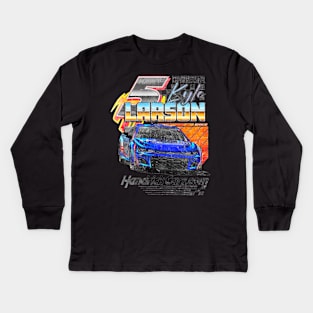 Kyle Larson Throwback Car Kids Long Sleeve T-Shirt